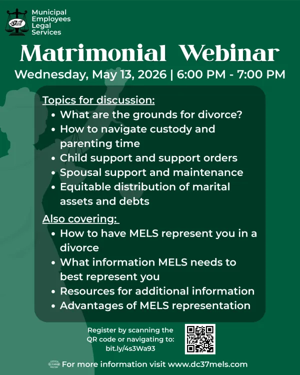 MELS Webinar Matrimonial
